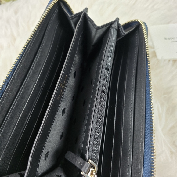 Kate Spade Zip Around Wallet Briar Lane Paper Rose - Picture 8 of 15